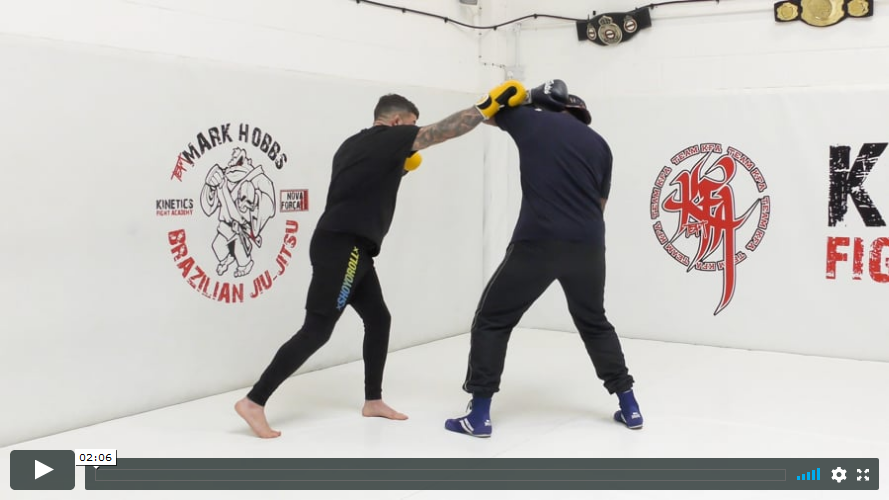Box - Defences to Right Cross 3 - Front Hand Block (Salute)