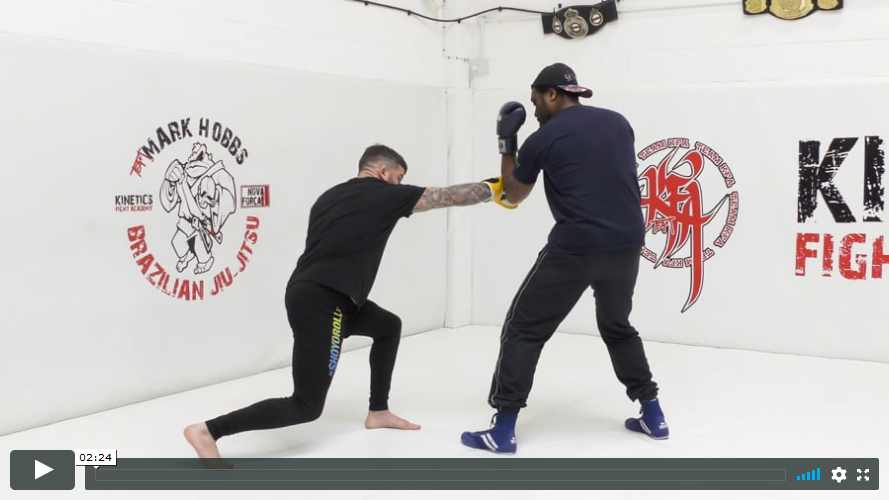 Box - Defences to Right Cross 4 - Front Hand Redirecting Elbow Block